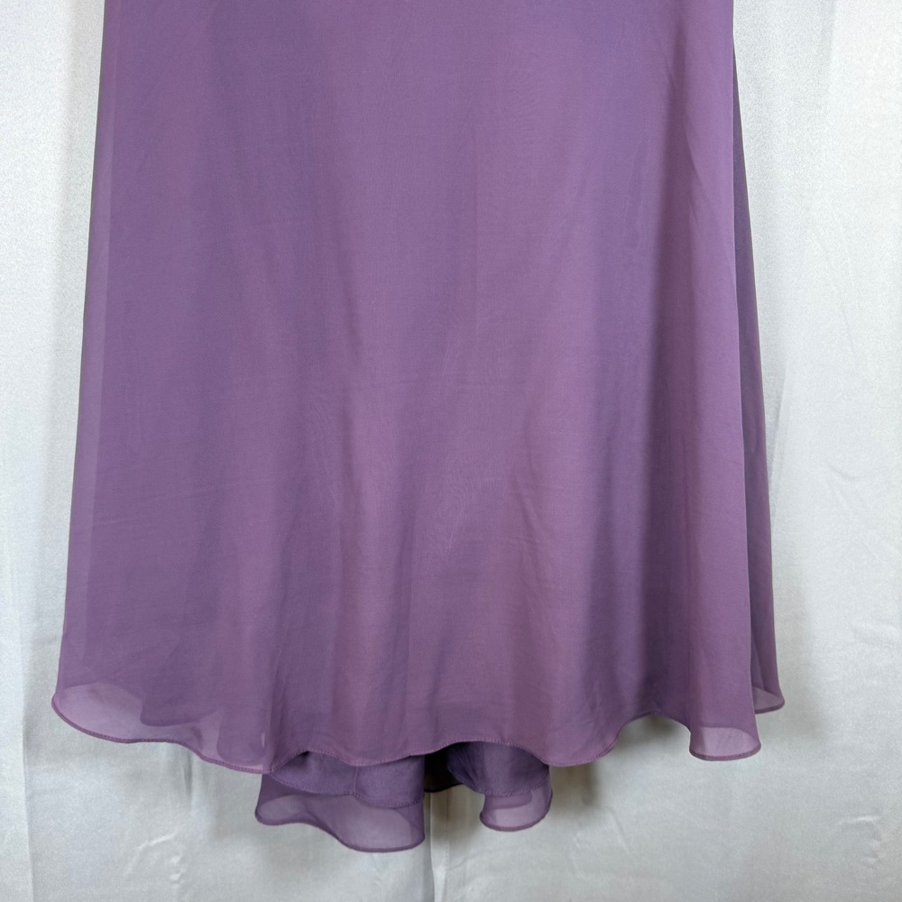 NWT JJ's House Dress Womens 20W Plum Chiffon Flutter Sleeve Midi Bridesmaid - Picture 7 of 10